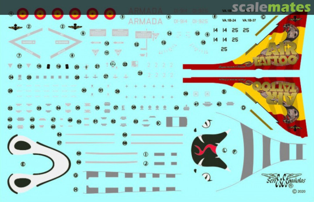 Boxart Air Tattoo 2019 / Harrier AV-8B Plus / 9ª Escuadrilla SE2072 Series Españolas