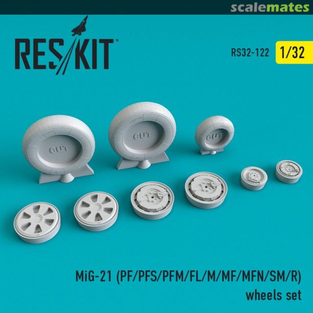 Boxart MiG-21PF/PFS/PFM/FL/M/MF/MFN/SM/R - wheels set RS32-0122 ResKit