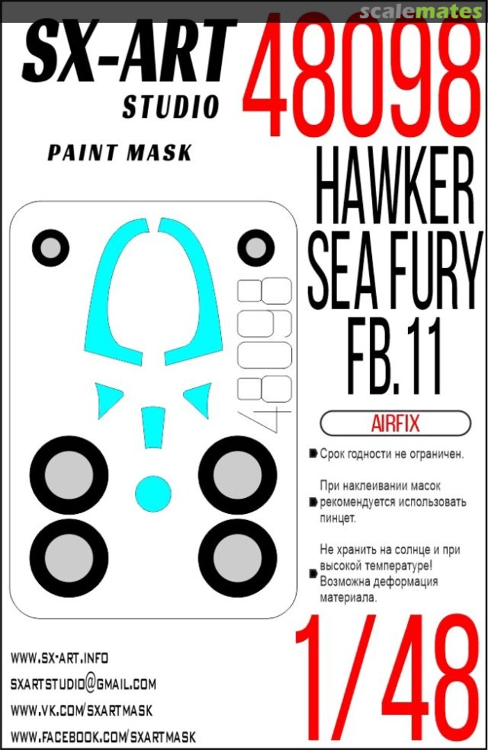 Boxart Hawker Sea Fury FB.11 masks 48098 SX-Art