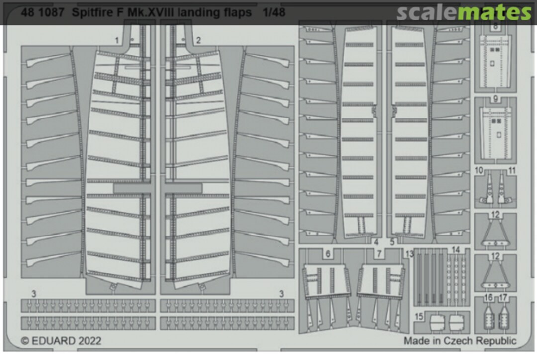 Boxart Spitfire F Mk.XVIII landing flaps 481087 Eduard