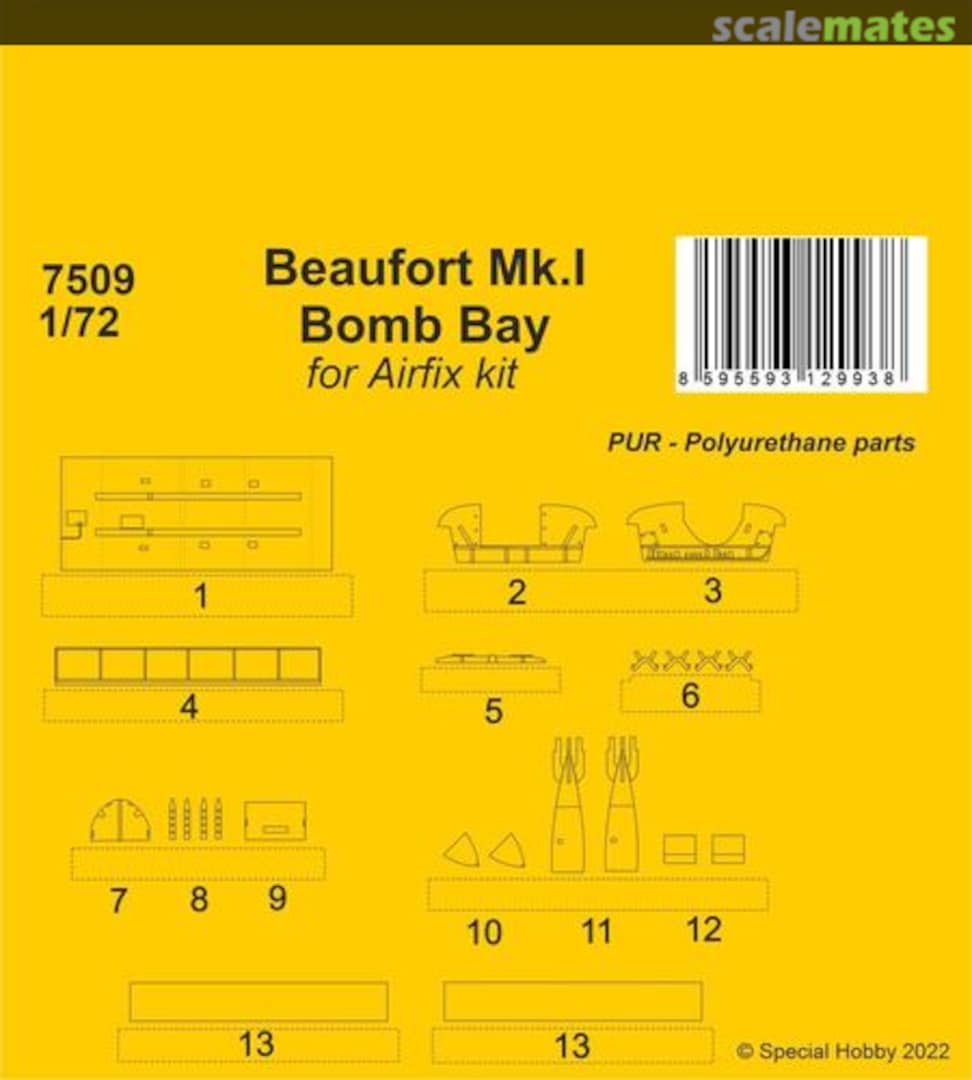 Boxart Beaufort Mk.I Bomb Bay 7509 CMK