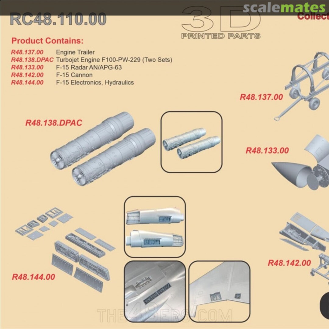 Boxart ​Collection of 5 sets for F-15 C/E RC48.110.00 Raymoco