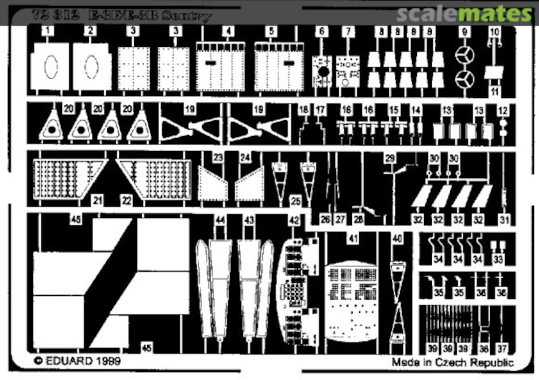 Boxart E-3F/E-3B Sentry 72312 Eduard