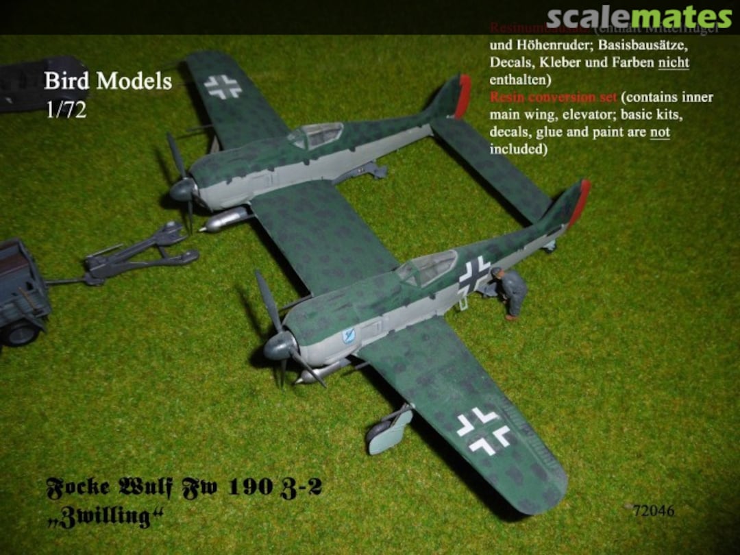 Boxart Focke Wulf Fw 190 Z-2 Zwilling 72046 Bird Models