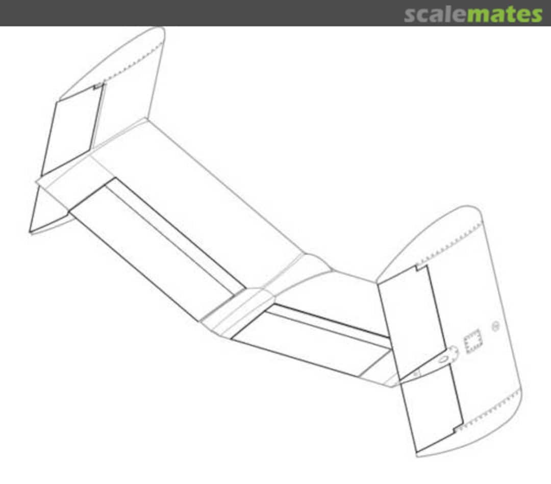 Boxart He 162A-2 - control surfaces set 5010 CMK