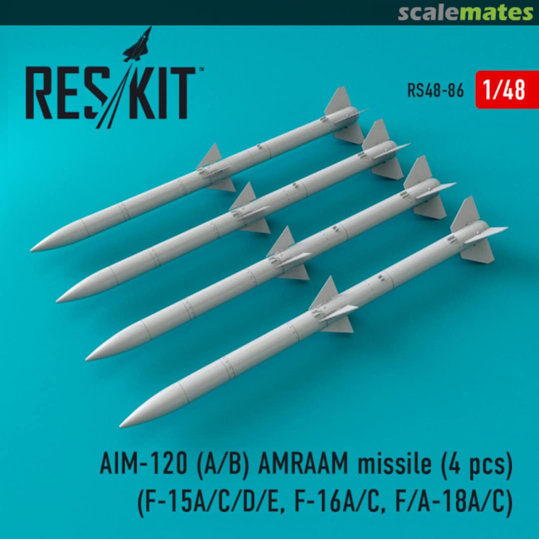 Boxart AIM-120 (A/B) AMRAAM missile RS48-0086 ResKit