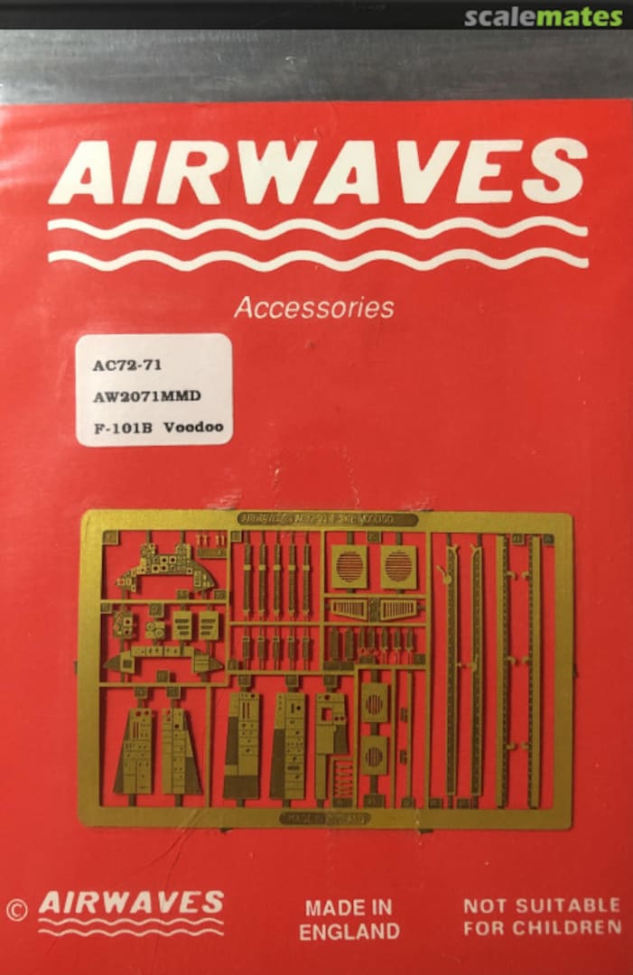 Boxart F-101B Voodoo etch for Revell kit AC72-71 Airwaves