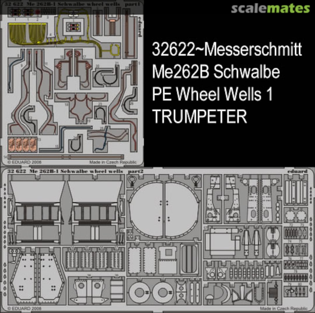 Boxart Messerschmitt Me 262B-1 Schwalbe - Wheel Wells 32622 Eduard