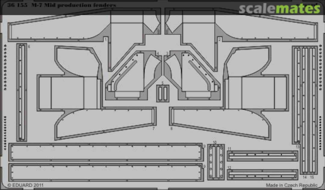 Boxart M-7 Mid production fenders 36155 Eduard