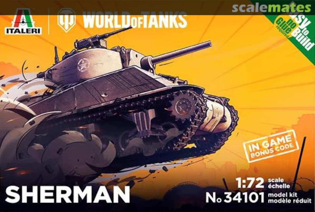 Boxart Sherman - WoT 34101 Italeri