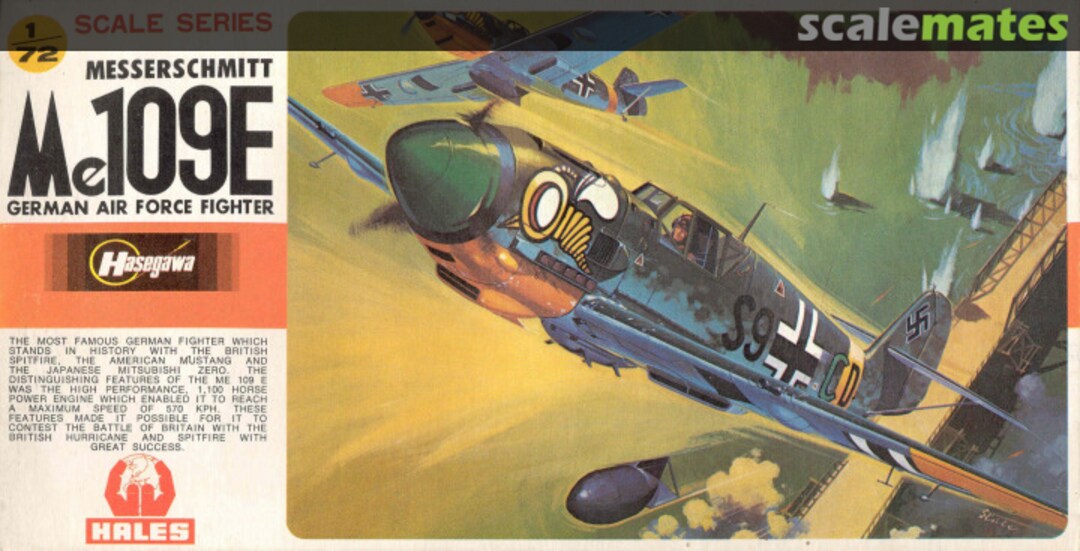 Boxart Messerschmitt Me109E JS-107 Hasegawa/Hales