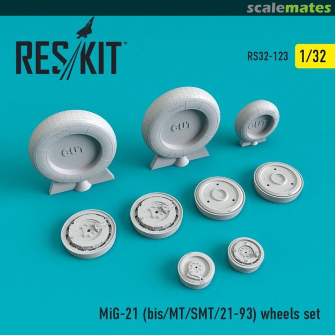 Boxart MiG-21bis/MT/SMT/93 - wheels set RS32-0123 ResKit