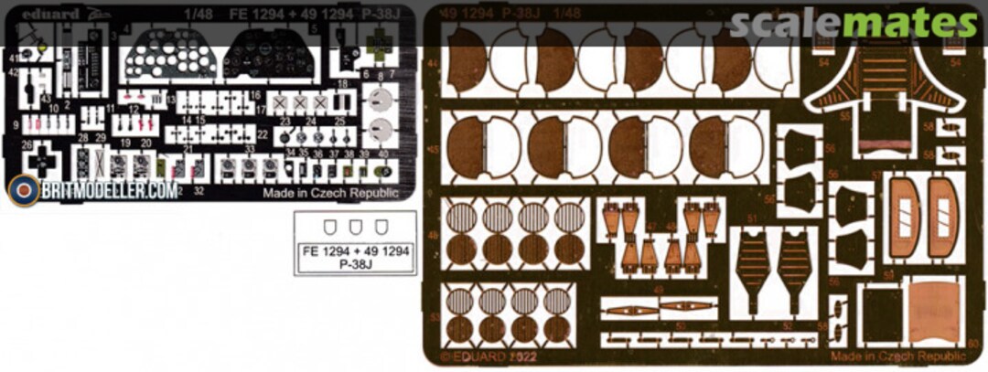 Boxart P-38J detail set 491294 Eduard