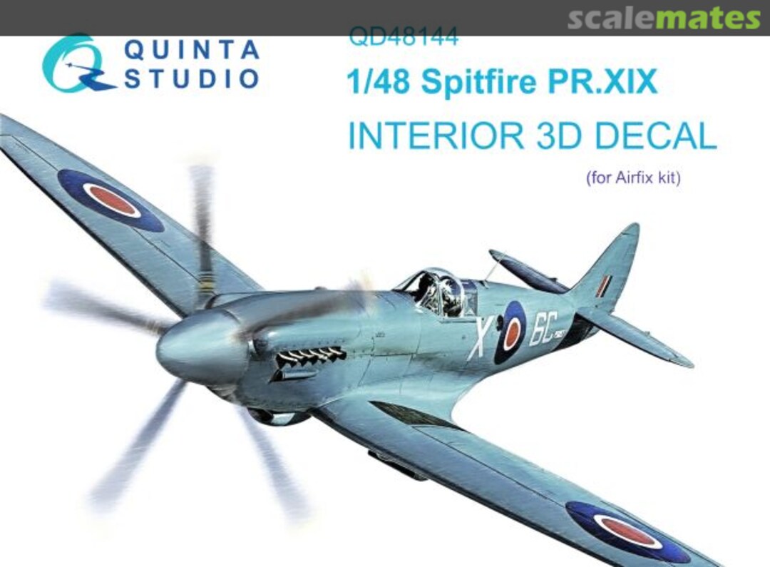 Boxart Spitfire PR.XIX interior 3D decals QD48144 Quinta Studio