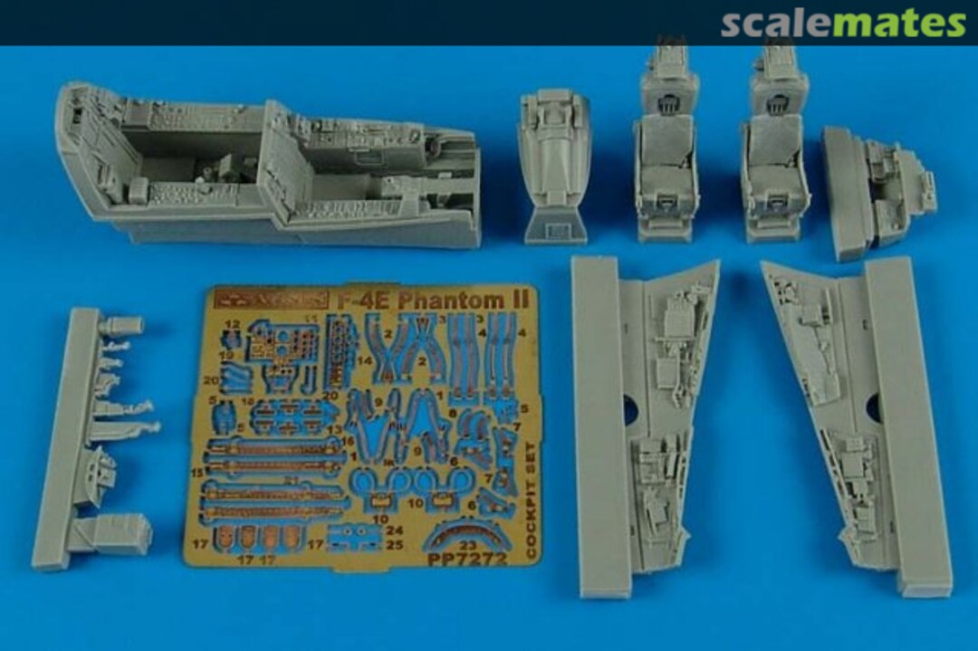 Boxart F-4E Phantom II cockpit set 7272 Aires