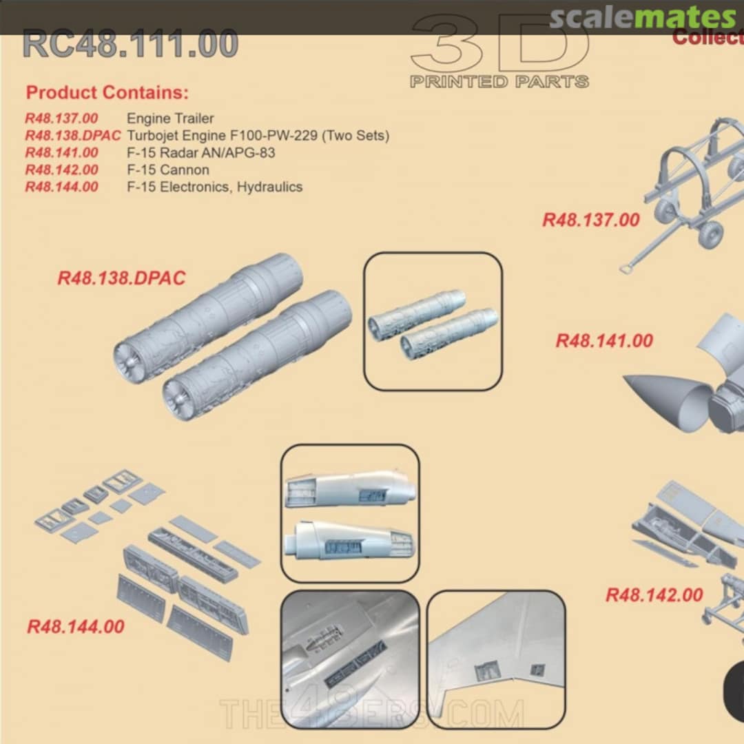 Boxart ​Collection of 5 sets for F-15 C/E RC48.111.00 Raymoco