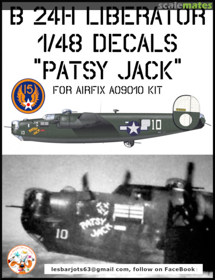 Boxart B-24H Liberator "PATSY JACK" BC2024-02 Les Barjots de la cyano