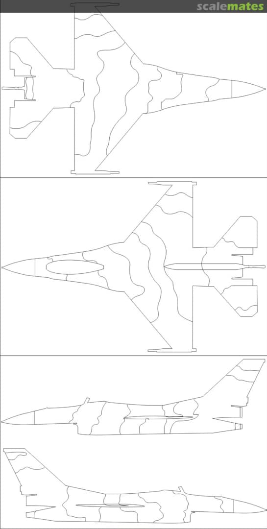 Boxart F-16 Falcon Aggressor 3 color 72036 Gator Paint Mask