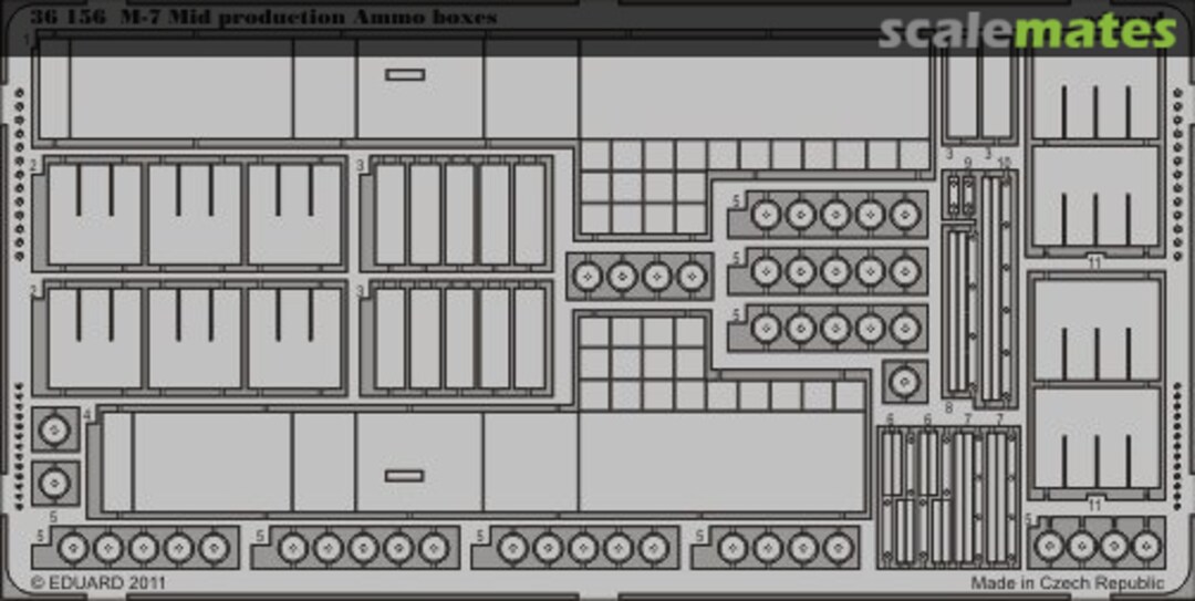Boxart M-7 Mid production ammo boxes 36156 Eduard