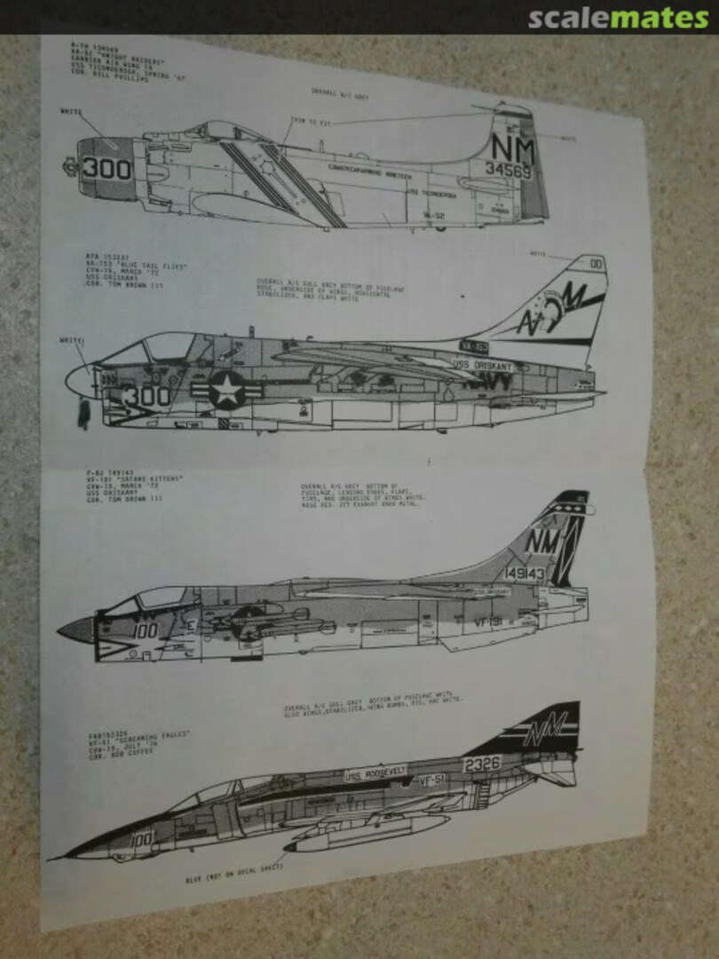 Contents CVW-19 CAG A/C - '47 to '67 72-218 Microscale