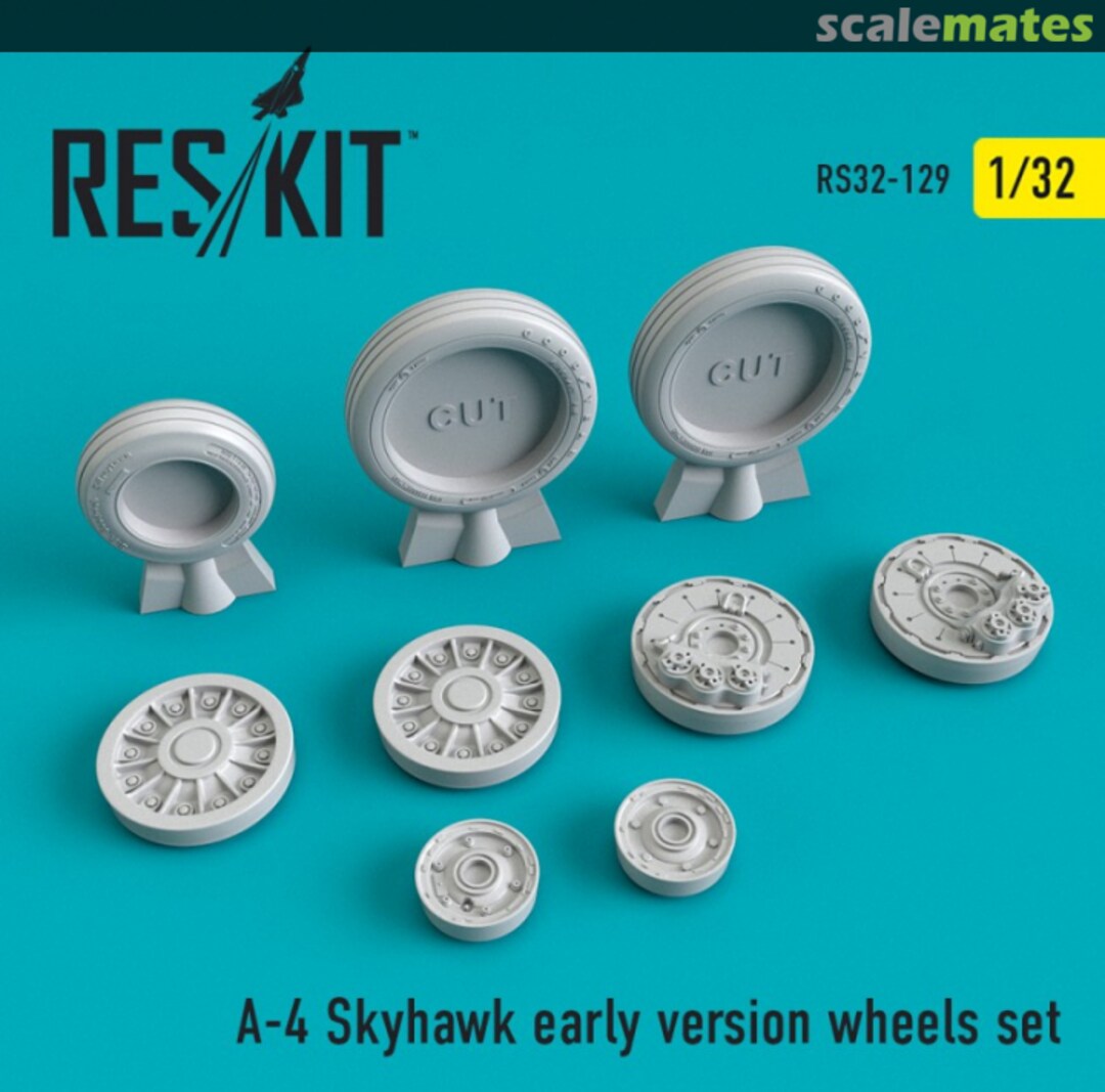 Boxart A-4 Skyhawk early version wheels set RS32-0129 ResKit