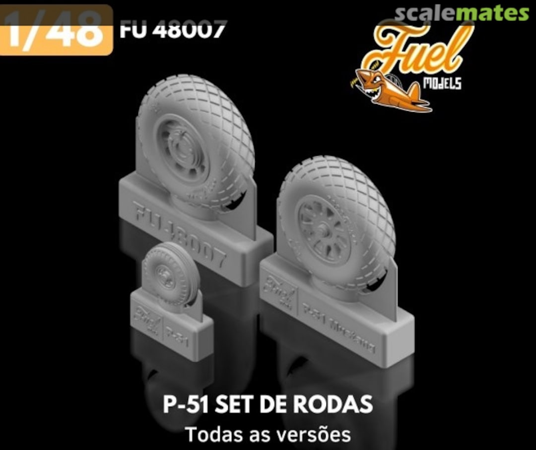 Boxart P-51 Set de Rodas FU48007 Fuel Models