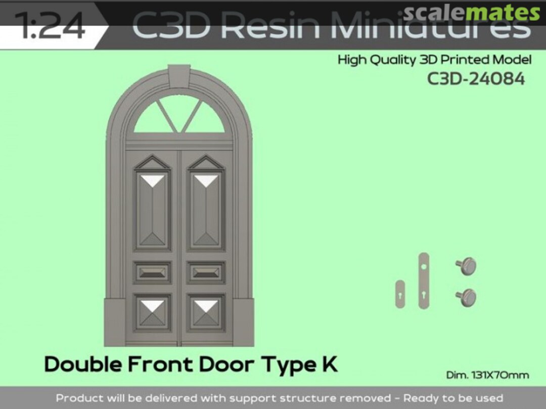 Boxart Double Front Door Type K C3D-24084 C3D Resin Miniatures