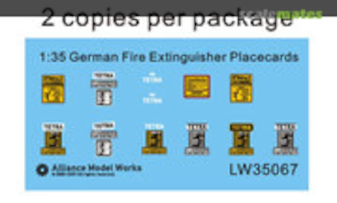 1:35 WW2 German Fire Extingusher Placards (Alliance Model Works LW35067)