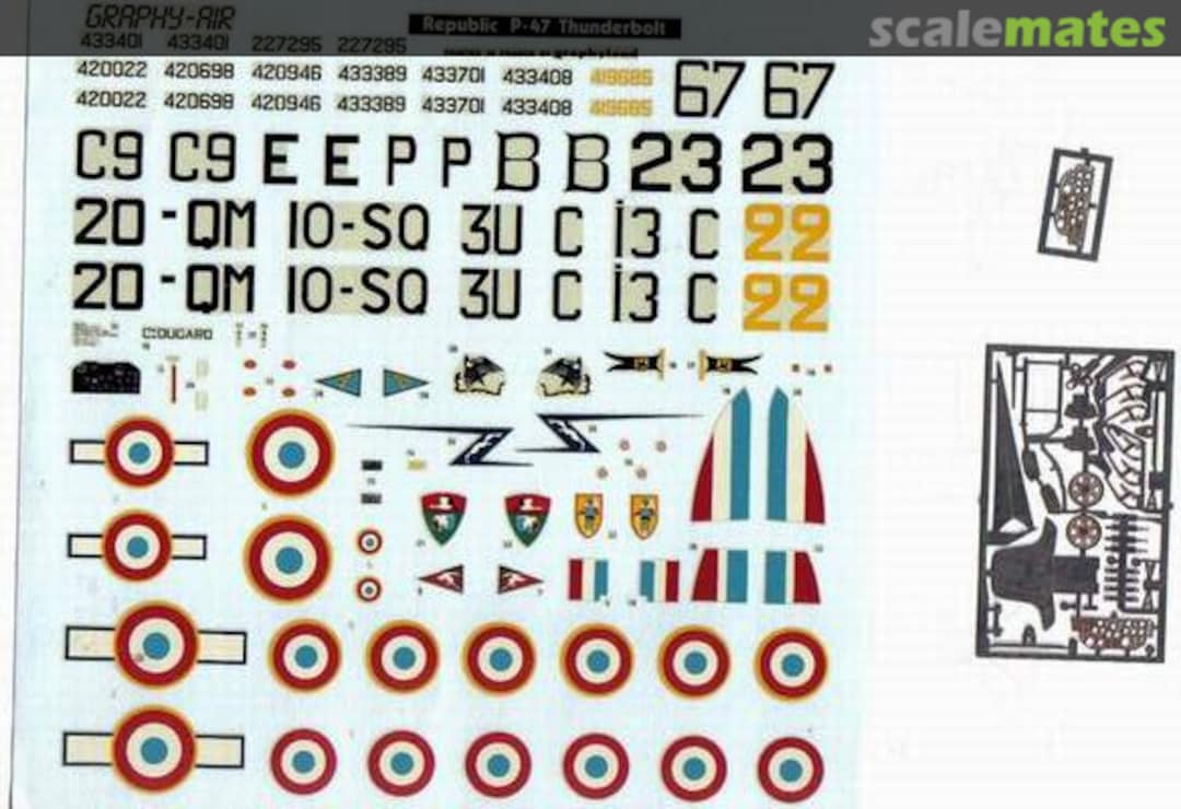 Boxart Republic P-47 Thunderbolt Decals N°3 Graphy-Air