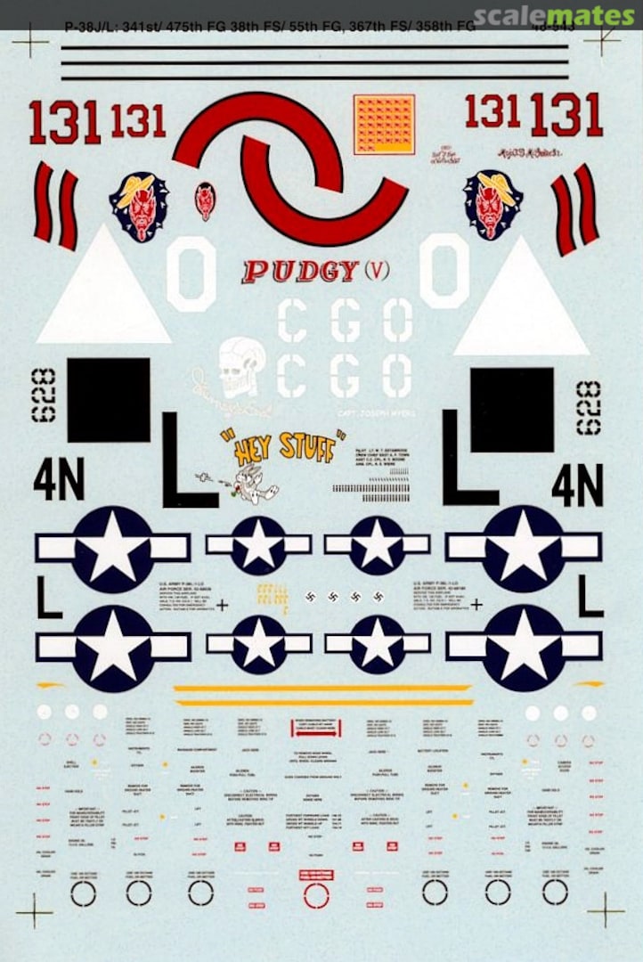 Boxart P-38J/L Lightnings 48-0943 SuperScale International