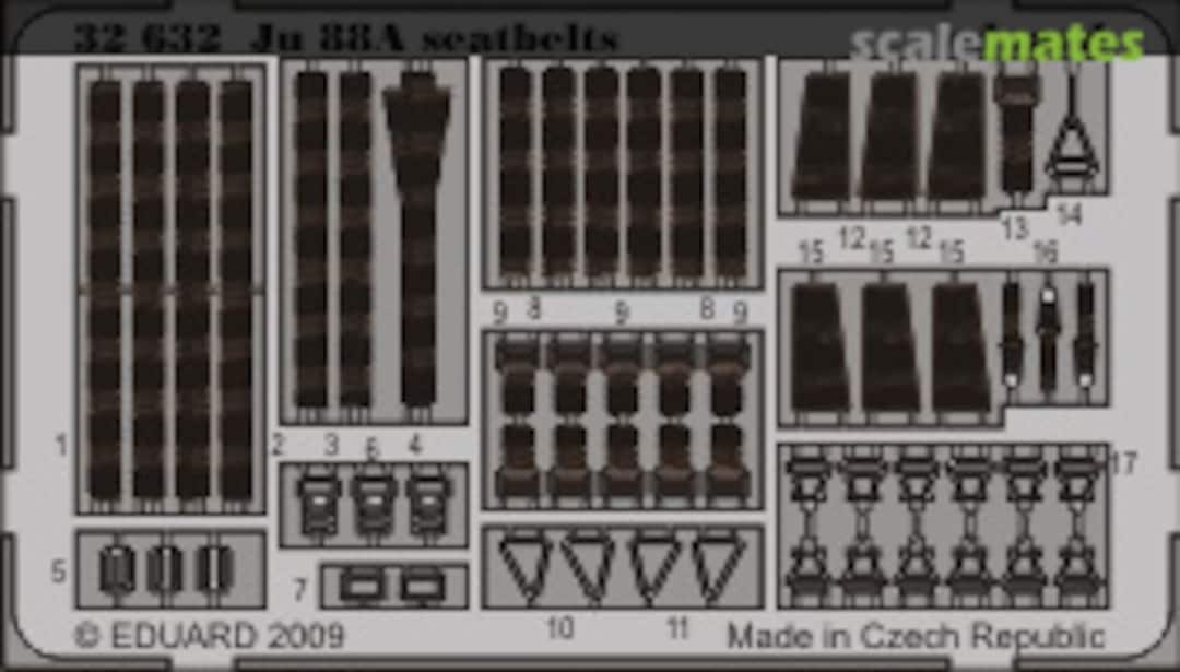 Boxart Ju 88A seatbelts 32632 Eduard