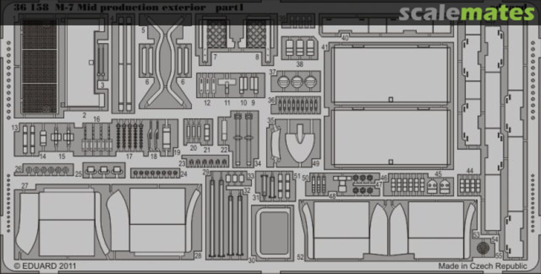 Boxart M-7 Mid production exterior 36158 Eduard