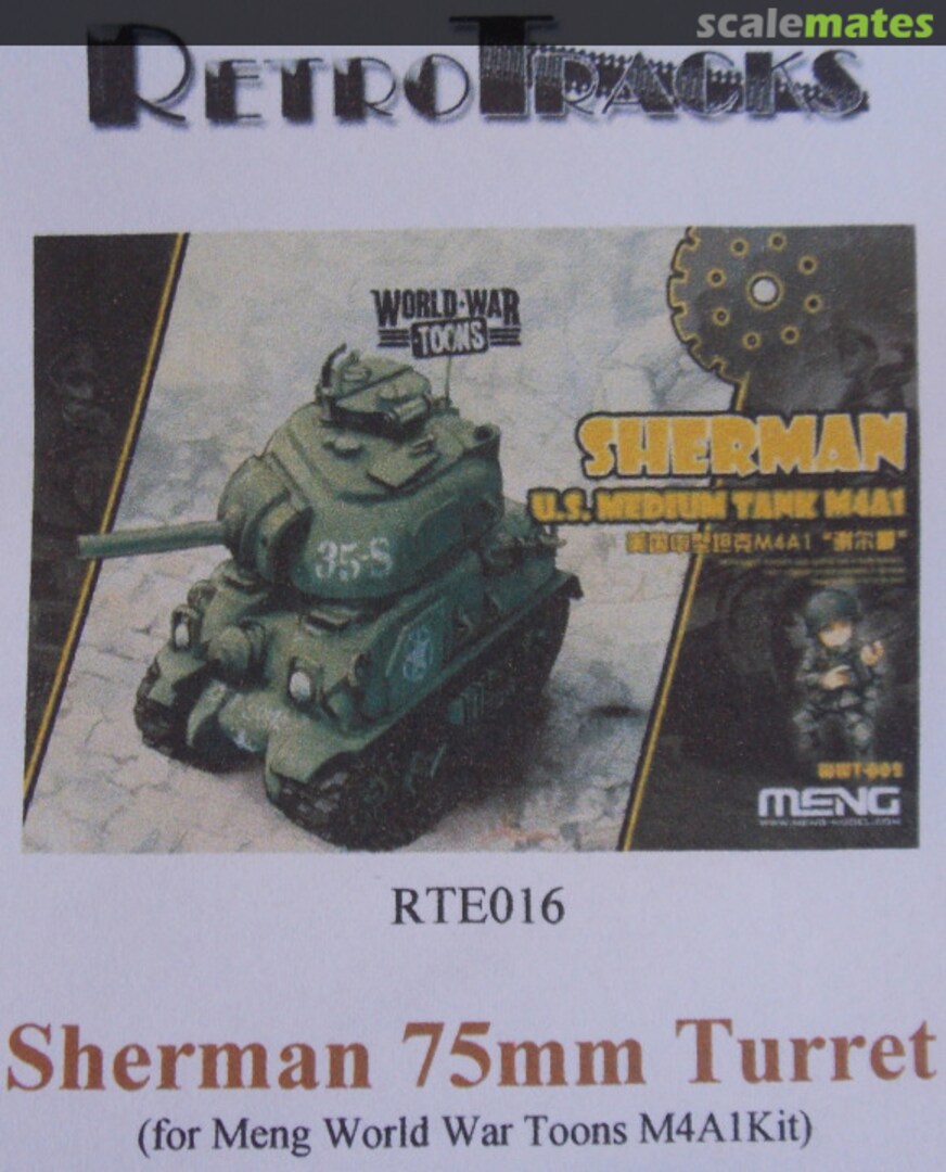 Boxart Sherman 75mm Turret RTE016 RetroTracks