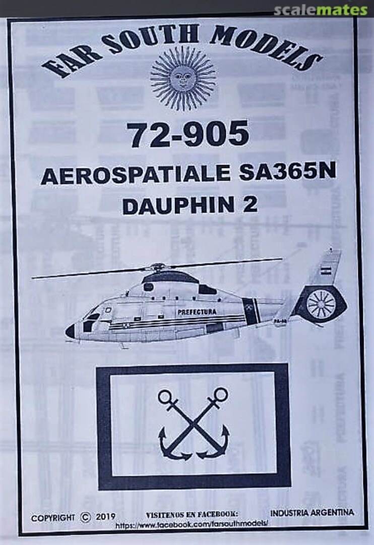 Boxart Aerospatiale SA365N 72-905 Far South Models