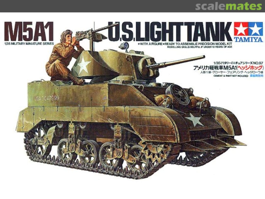 Boxart M5A1 U.S. Light Tank 35097 Tamiya