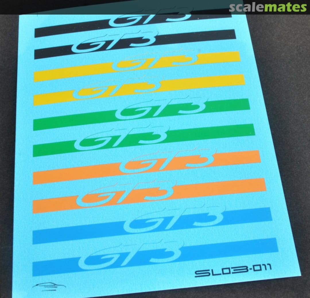 Boxart Porsche GT3 logo stripe decals SL03-011 ScaleLab_24