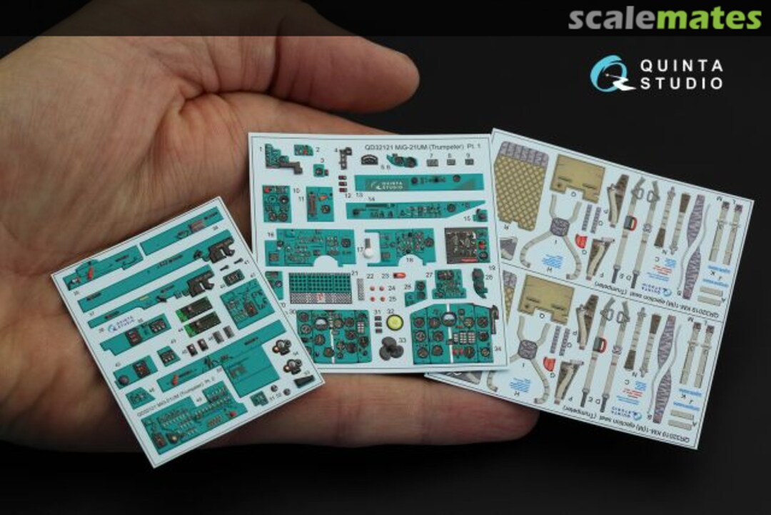 Contents MiG-21UM Mongol-B interior 3D decals QD32121 Quinta Studio