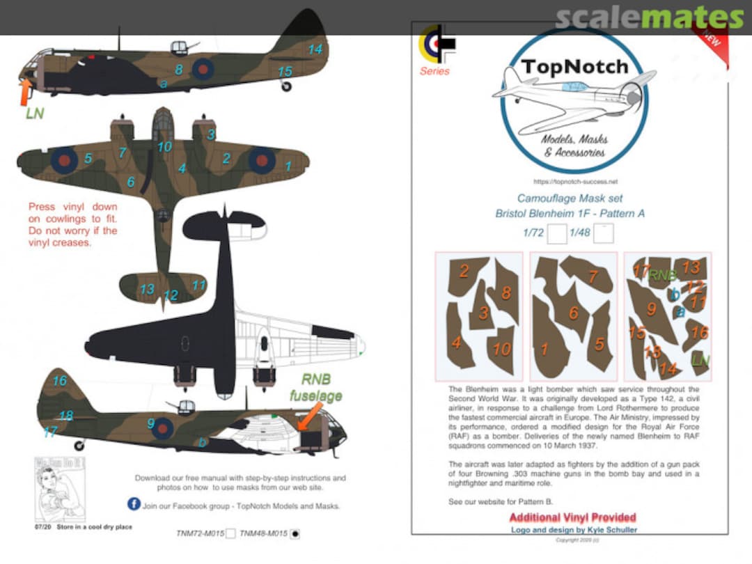 Boxart Bristol Blenheim 1F - Pattern A TNM72-M015 TopNotch