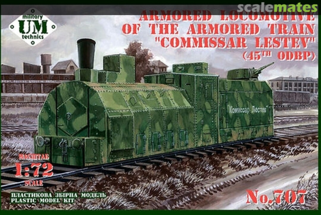 Boxart Armored Locomotive Of The Armored Train 'Commissar Lestev' (45th ODBP) 707 UM Military Technics