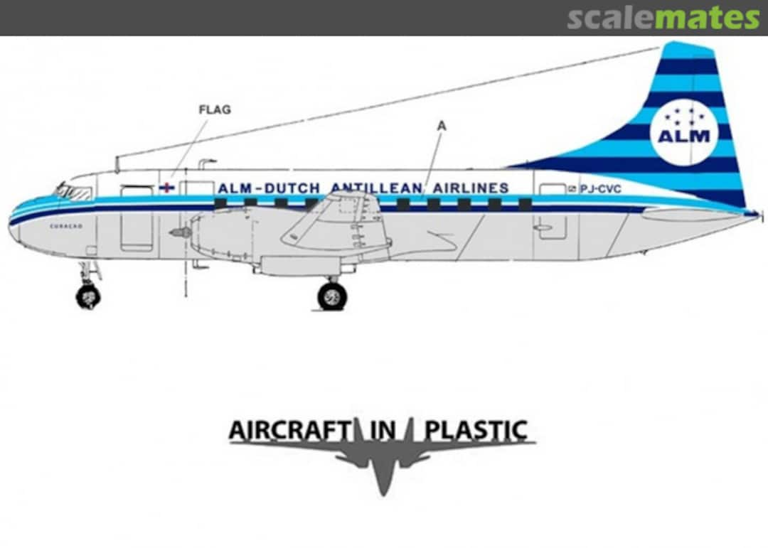 Boxart Convair 340 Antilliaanse Luchtvaart Maatschappij  (ALM) AIPD-16 Aircraft in Plastic