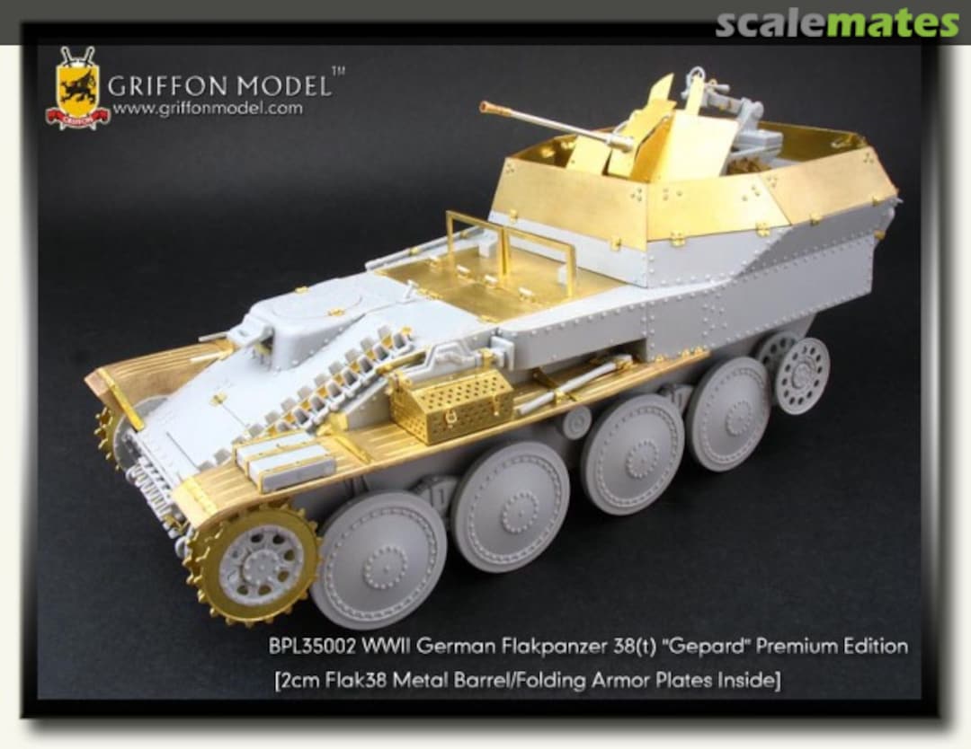 Boxart German "Gepard" Premium Edition(2cm Flak38 Metal Barrel/Folding Armor Plates Inside) BPL35002 Griffon Model