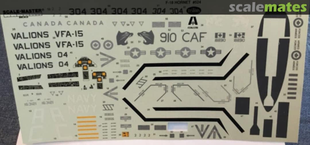 Contents F-18 Hornet 524 Testors