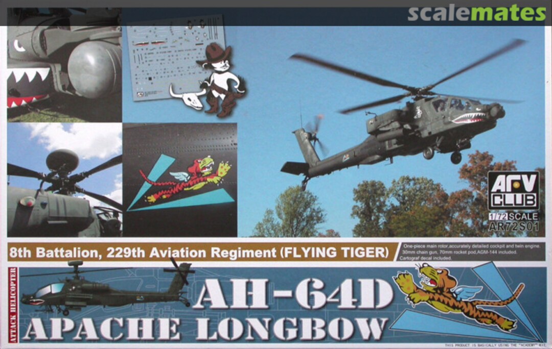 Boxart AH-64D Apache Longbow AR72S01 AFV Club