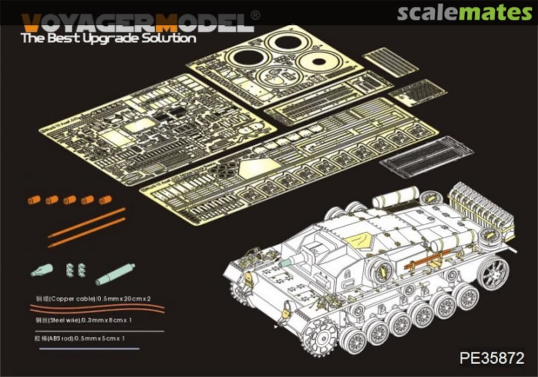 Boxart StuG.III Ausf.C/D Africa troop. Basic kit PE35872 Voyager Model