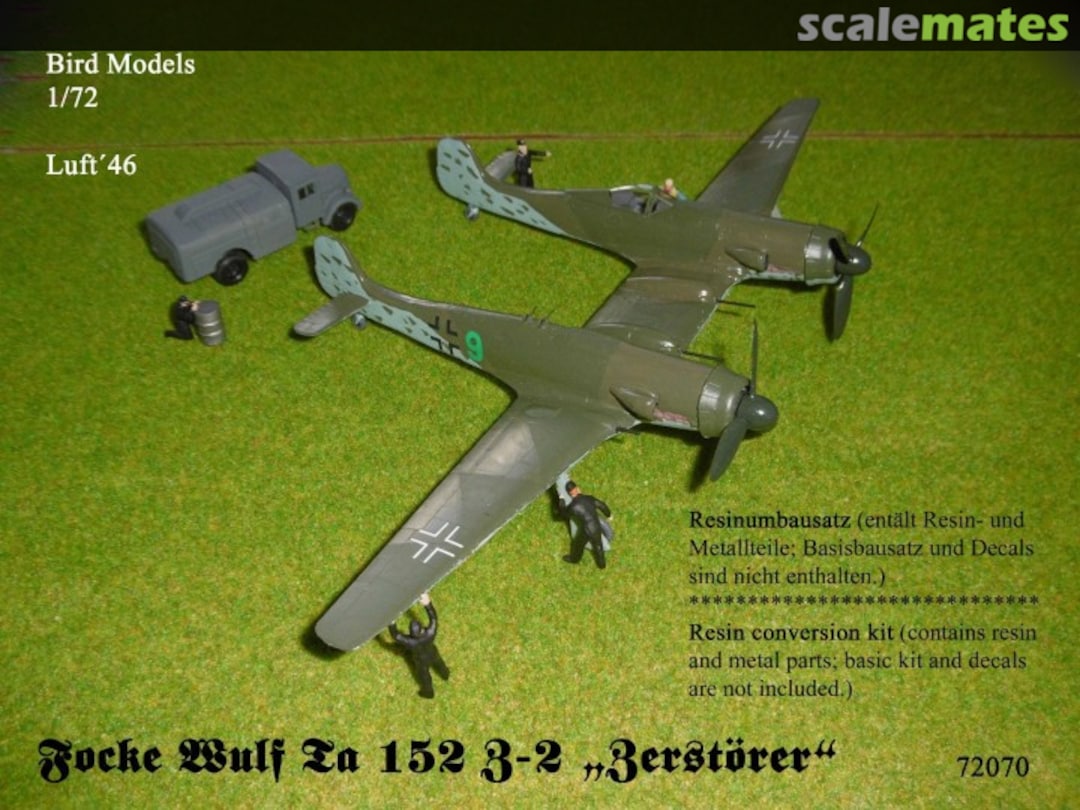 Boxart Focke Wulf Ta 152 Z-2 "Zerstörer" 72070 Bird Models