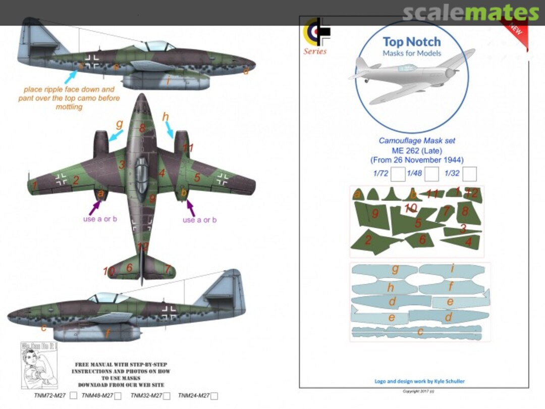 Boxart Messerschmitt Me-262A-1a Schwalbe (Late) TNM72-M27 TopNotch