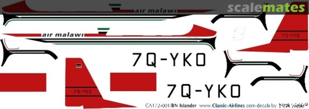 Boxart Air Malawi BN Islander CA172-001 Classic Airlines