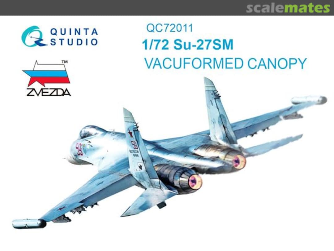 Boxart Su-27SM vacuformed canopy QC72011 Quinta Studio