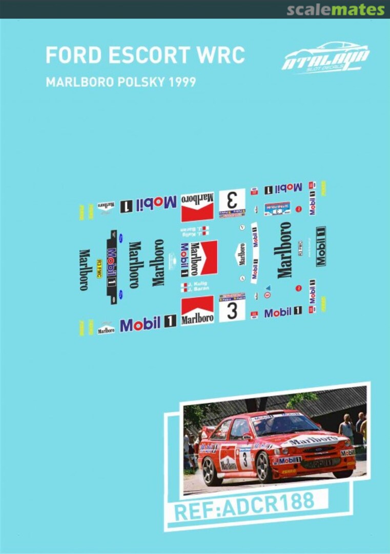 Boxart Ford Escort WRC [M7 MLP] "Marlboro" ADCR188 Atalaya Slot Decals