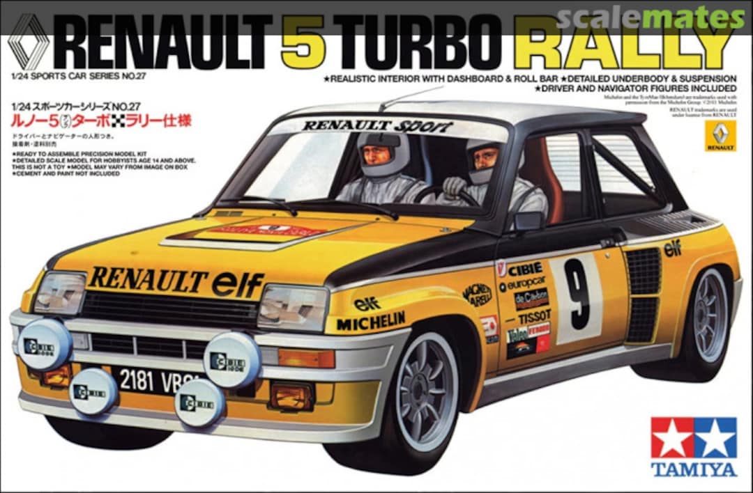 Boxart Renault 5 Turbo Rally 24027 Tamiya